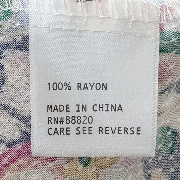 Cynthia Rowley Floral High‎ Waisted Long Button Down Skirt Size XL - Picture 9 of 11